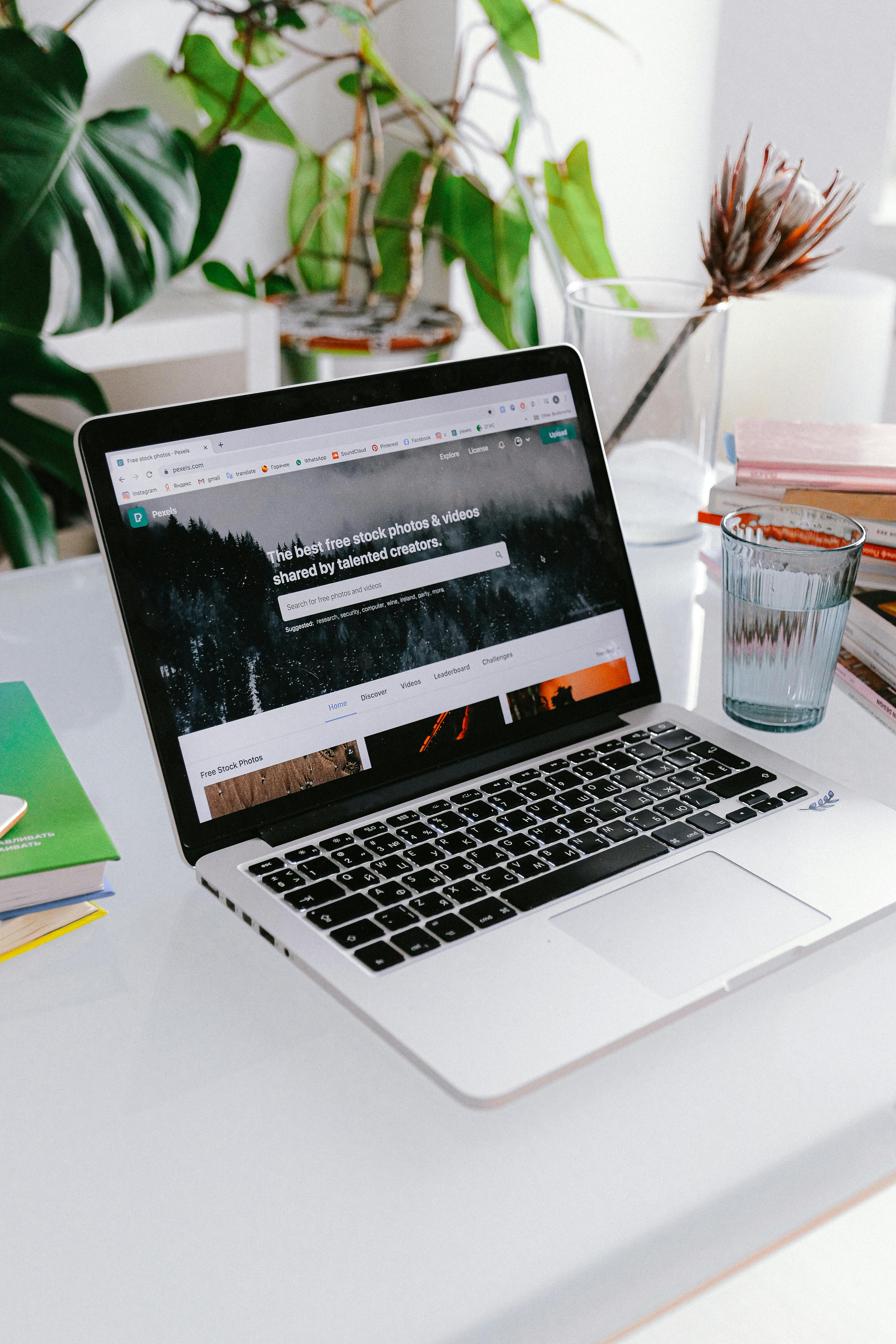 Modern website dashboard showing analytics and performance metrics on laptop screen